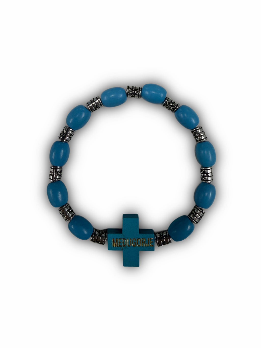 Medjugorje Cross Bead Bracelet